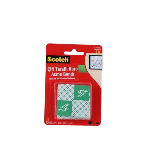 3M Scotch Mounting Squares - Removable Adhesive - Multicolor