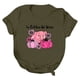 thumbnail image 4 of Blusa Suelta de Manga Corta Con Cuello Redondo Y Estampado de Moda Para Mujer Odeerbi  ODB179193, 4 of 4