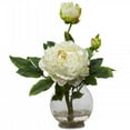 thumbnail image 1 of Peony with Fluted Vase Silk Flower Arrangement, 1 of 1