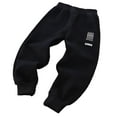 thumbnail image 3 of HAOTAGS Big Boys Sport Sweatpants(5-13), Casual Fall Winter Elastic Waist Active Jogger Pants Black 12 Years, 3 of 5