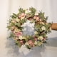 thumbnail image 3 of Corona de imitación de estilo nórdico, corona de flores falsas para decoración del hogar, sala de estar, techo, planta verde, enredadera de flores falsas para boda, 3 of 5