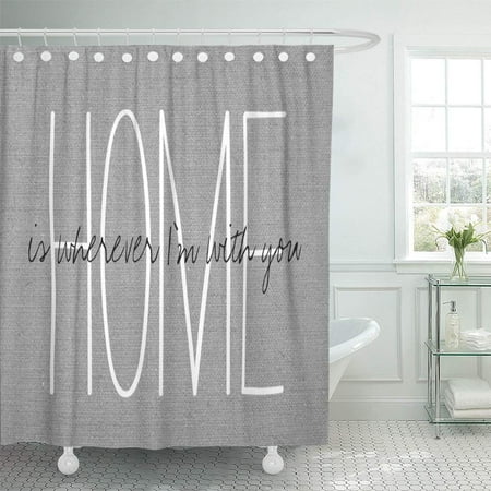 Cynlon Cute Rustic Gray Home Burlap Monogram Love Wherever You