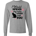thumbnail image 3 of Inktastic I Would Spend My Nine Lives with You with Cat and Pawprints Long Sleeve T-Shirt, 3 of 5