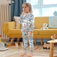 thumbnail image 4 of FORMRS Long Sleeve Top and Pants Pajama Set for Niños 2-Piece Sleepwear, Sizes 18M-8Y, Blue Snowy Mountain, 4 of 6