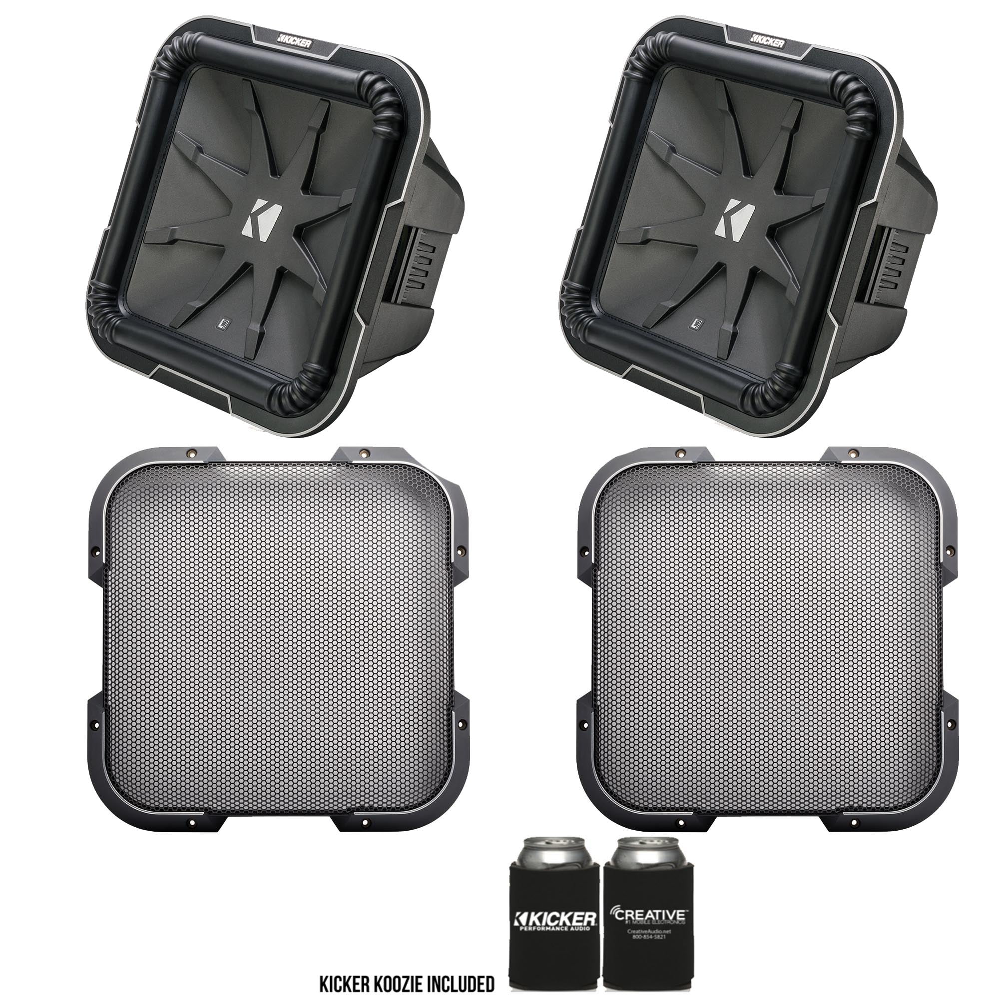 Kicker QClass Bundle Two 41L7152 15" Dual 2Ohm L7 Subwoofers With