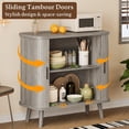 thumbnail image 5 of FANRAL 31.5" Wide Fluted Sideboard Buffet Cabinet with Sliding Door,Adjustable Shelves,Multi-Functional Storage Console for Kitchen Dining Room Living Room,Gray Storage Cabinet, 5 of 7