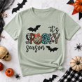 thumbnail image 3 of VNJQPG Women's Western Spooky Season Leopard Halloween T-Shirt(B22-Sage Green,M), 3 of 3