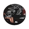 thumbnail image 2 of Waterproof Spare Wheel Cover, Graffiti Abstract Texture Pattern Adjustable Wheel Cover For Jeep Trailer RV SUV Car, 14 inch, 2 of 8