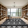 thumbnail image 2 of ODIKA 9'x12' Washable Area Rug Under Contrasting Door Wide Stripe Layering Doormat Front Underlay for Master Suite, California King, Bed, Non-Shedding, Easy Care, 2 of 7