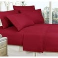 thumbnail image 2 of Elegant Comfort 6-piece Bed Sheet Set - Adjustable Bed Sheets, King Burgundy, 2 of 4