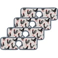 thumbnail image 3 of 3 Pcs SKYSONIC Faucet Absorbent Mat Roosters Washable Counter Drying Pads Behind Faucet for Kitchen Bathroom, 3 of 7