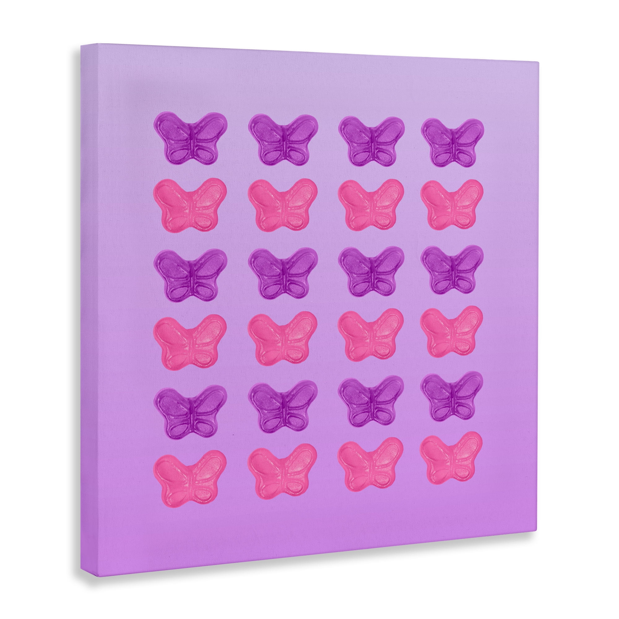 Stupell Industries Purple & Pink Butterfly Candies Canvas Wall Art, design by LISH Creative
