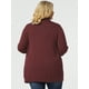 thumbnail image 5 of Women Plus Size Shawl Collar Open Front Sweater Cardigan Burgundy 3X, 5 of 6