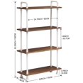thumbnail image 3 of ivinta 4-Tier Bookshelf wit Storage Shelves, Small Modern Bookcase for Living Room Bedroom Home Office, 404WBR (White), 3 of 17