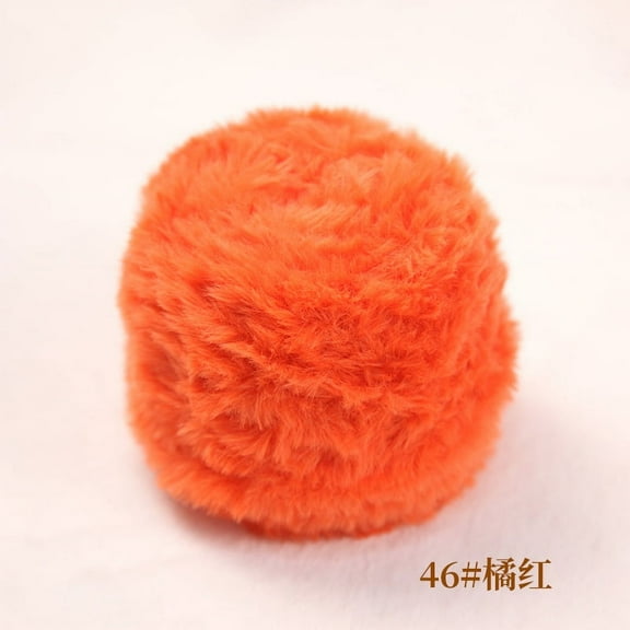 NAMZI 200g Soft Plush Chunky Chenille Yarn, Bulky Thick Fluffy Knitting Yarn, Essential for Crocheting, Hand-Knitted Blankets & Cozy Crafts ,Orange