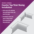 thumbnail image 6 of M-D Building Products 32042 3/8 in. Satin Clear Anodized Aluminum Counter Top/Stair Nosing Inside Corner, 6 of 11