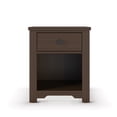 thumbnail image 4 of Child Craft Harmony Nightstand with Drawer & Open Cubby Storage, Pine Wood Construction, Brushed Truffle, 4 of 5