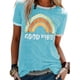 thumbnail image 1 of Good Vibes Letter Print T-shirt Pride Shirt For Women,rainbow Graphic Tee Lgbt Equality Casual Short Sleeve Summer Funny Tops, 1 of 2