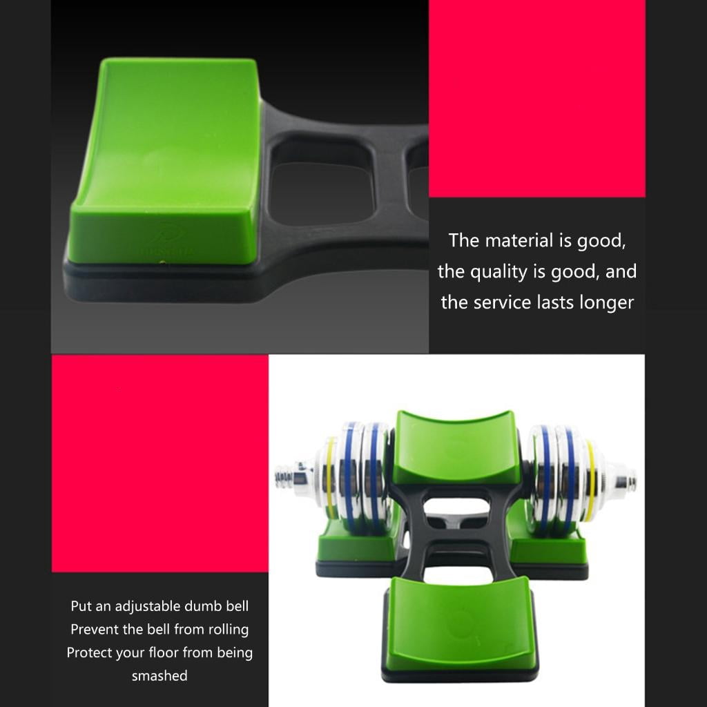 Yihuala 4Pcs Dumbbells Rest Bracket Mat Floor Protections Dumbbells Holder Floor Stand Weight Holder Dumbbells Rack Stan
