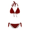 thumbnail image 1 of Mujer Cómodo Sólido Con Almohadilla En El Pecho Sin Aros Bikini Correa De Encaje Traje De Baño Dividido OAVQHLG3B Store  lin121212, 1 of 4