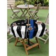 thumbnail image 4 of Outdoor Tablecloth with Umbrella Hole for Patio/Picnic/Party/Camping, Blue American Flag Waterproof Table Cloth Round Cover Washable, Vintage USA Flag Stars (Dia 54"), 4 of 9