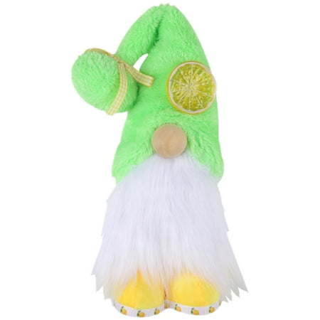 

NUOLUX Lemon Gnome Elf Summer Plush Gnome Doll Summer Shelf Tiered Tray Doll Ornament