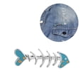 thumbnail image 2 of Broche de espinas de pescado, insignia de solapa, broche de metal esmaltado con dibujos animados, joyería, regalo, accesorios de ropa (azul cielo), 2 of 7