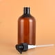 thumbnail image 5 of Soidarity Botella de gel de ducha portátil y de gran capacidad marrón para jabón dispensador de gel de ducha que viaja Cuentagotas de vidrio y botellas Marrón transparente 300ml, 5 of 6