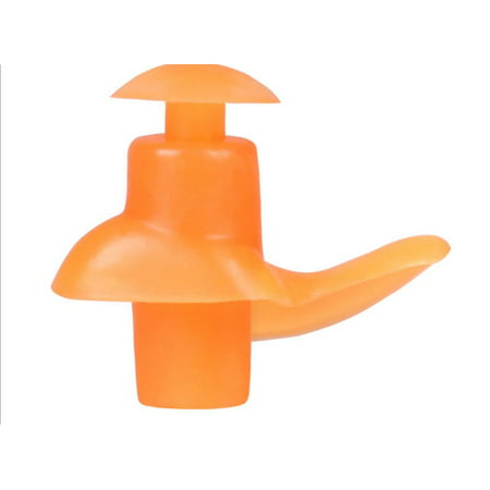 Silicone Molded Swimming Ear Plugs YELLOW orange