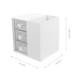 thumbnail image 2 of KAKOWELY Cosmetic Storage Box Drawer Style Cosmetics Storage Case Multi-grid Cosmetics Holder Desktop Storage Case4.61"X3.94"X3.94", 2 of 5