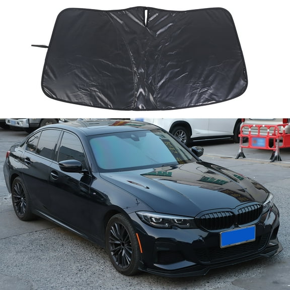 Front Windshield Sunshade for BMW 3 Series/4 Series/i3/i4 2020 Front Window Sun Shade Foldable Reflective Sun Visor Custom Sunscreen UV Blocker Privacy Protector HeatShield