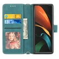 thumbnail image 7 of Feishell for Samsung Galaxy Z Fold 2 Case with Detachable Wrist Strap,Premium PU Leather Drop Protection Magnetic Clasp Flip Kickstand RFID Blocking Credit Card Slots Wallet Phone Case,Darkgreen, 7 of 7