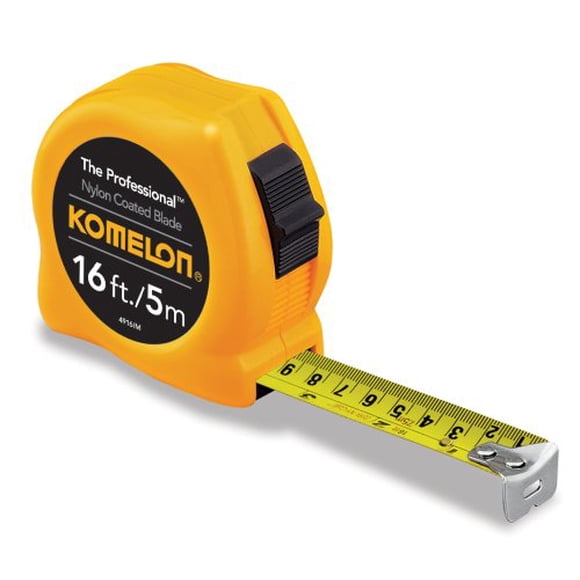 Komelon 4916IM la Bande de Puissance Professionnelle de 16 Pieds Pouces/échelle Mètrique, Jaune