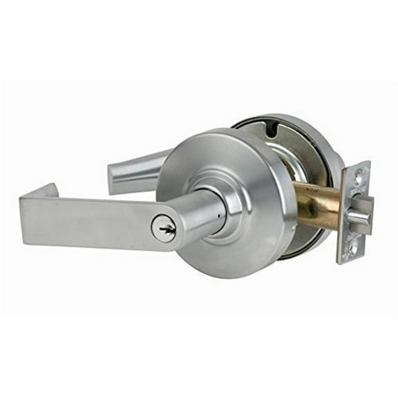 Schlage ND70PD RHO 626 13-047 10-025 C123 Cylindrical Lock, Classroom Function, C123 Keyway, Rhodes Design, Satin Chrome Finish