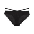 thumbnail image 1 of Ropa interior Tangas de algodón 3 Pack T Back See Through G-strings Sexy Lace Transpirable Bikini Bragas Adolescentes Ropa interior, Negro, S Feliz Sencillez, 1 of 4