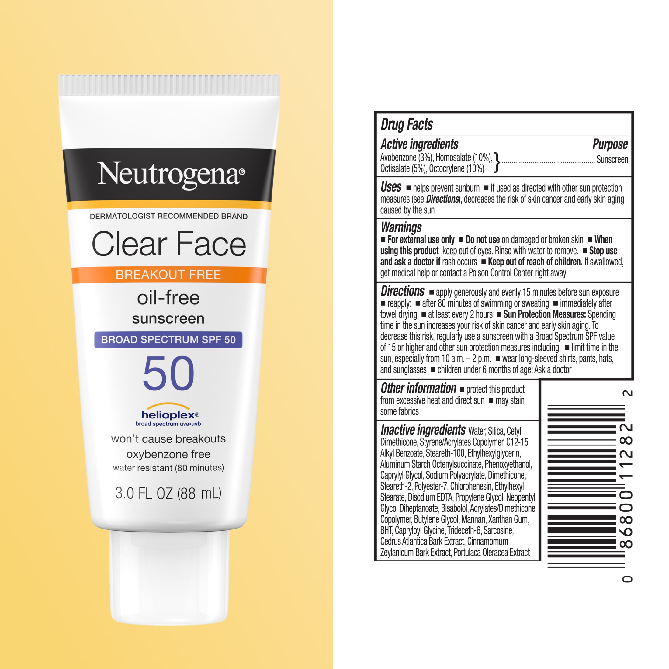 Neutrogena Clear Face Sunscreen Lotion SPF 50, 3 fl oz photo 8