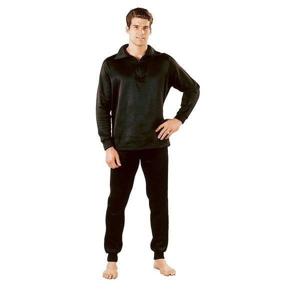 Rothco 6286 ECWCS Poly Zip Collar Long Sleeve Shirt, Black - Small