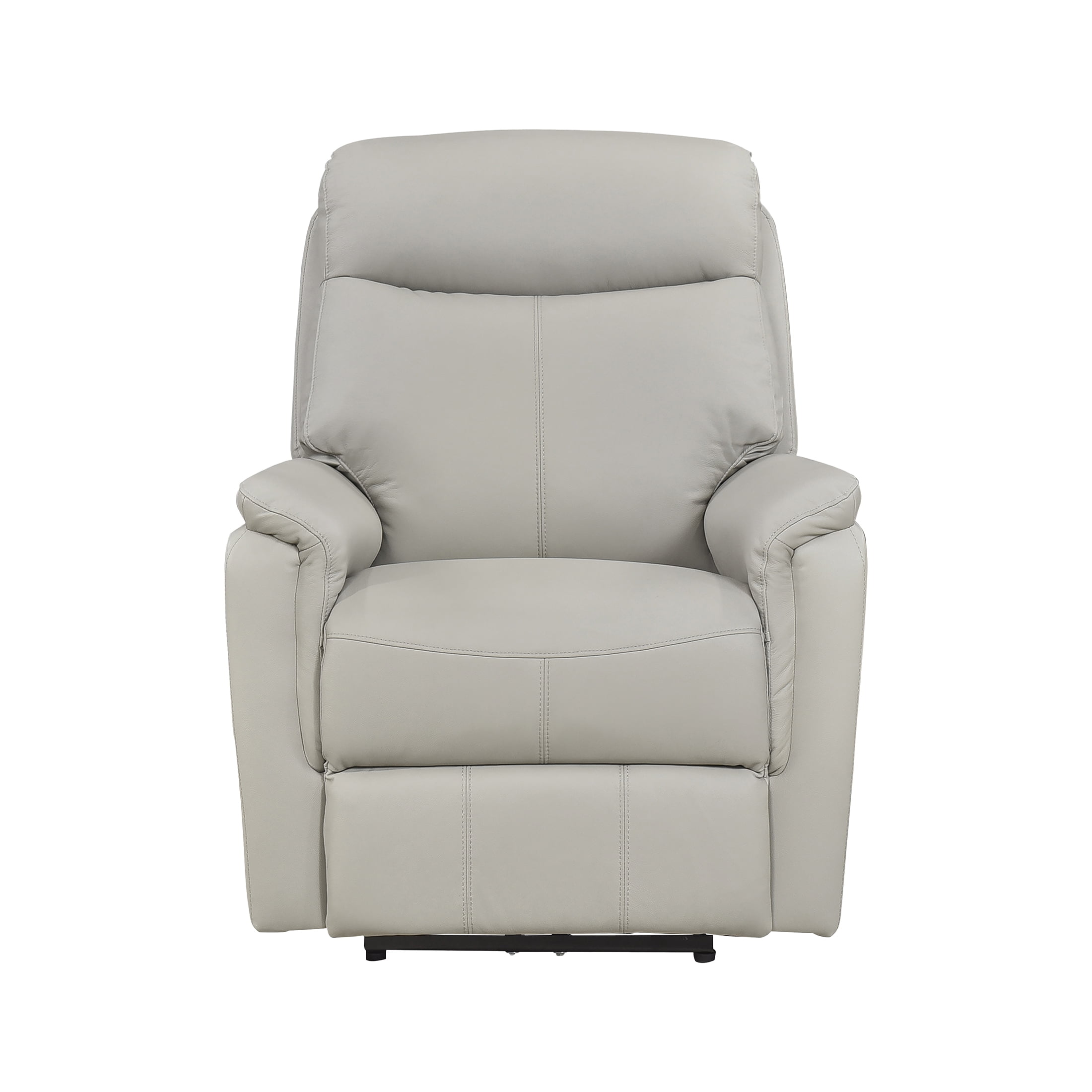 OakvillePark Sylviette Leather Match Power Reclining Chair, Light Gray