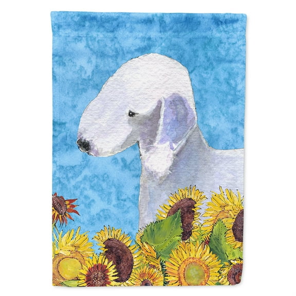 Bedlington Terrier Flag Canvas House Size
