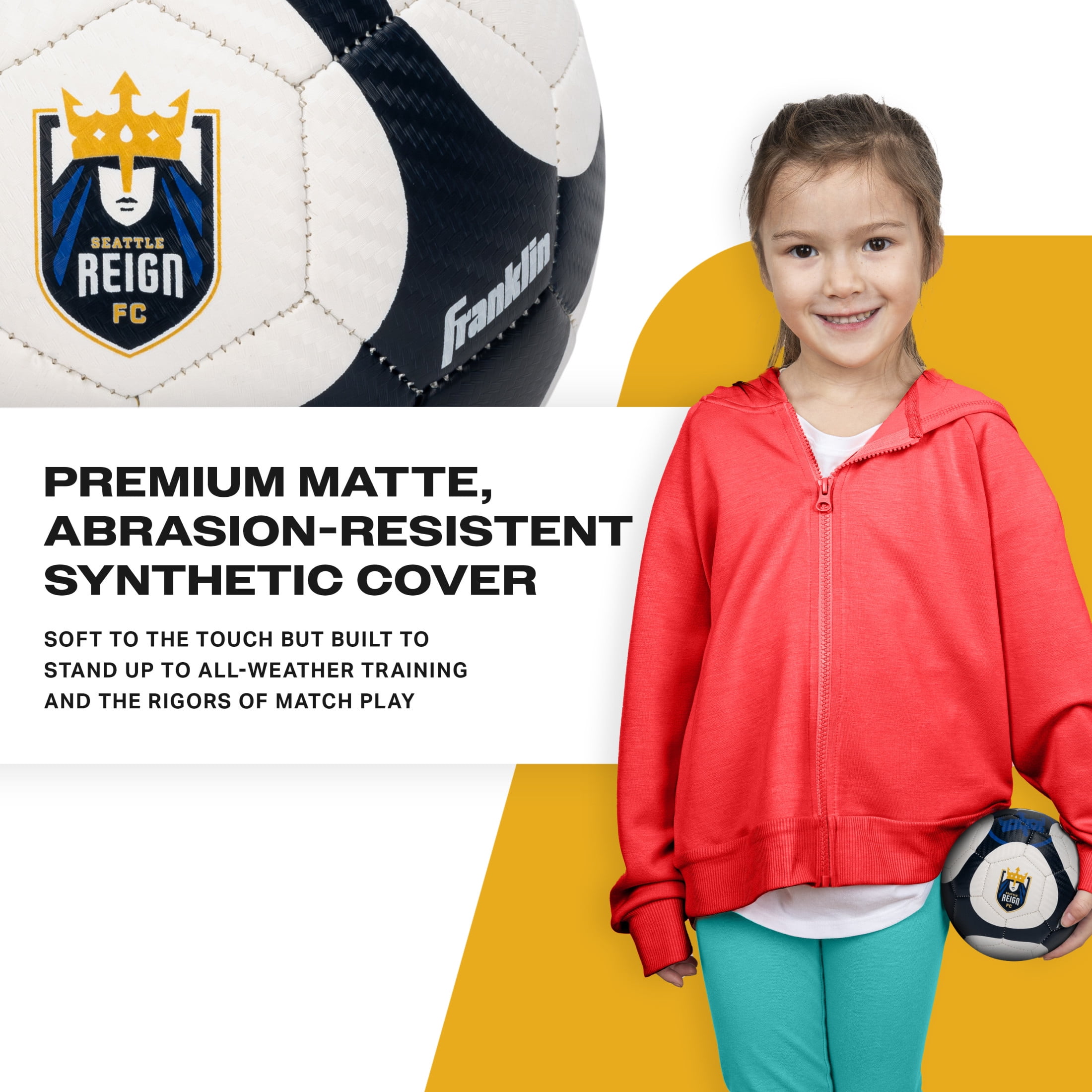Franklin Sports NWSL Seattle Reign Soccer Ball - Kids Mini Size 1 Soccer Ball - Skill + Training Soccer Ball for Kids + Adults - Boys + Girls Soccer Ball - Air Pump Included
