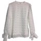thumbnail image 4 of Blusa de gasa para mujer Camisas de cuello con volantes de manga larga Tops casuales de otoño, 4 of 4