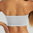 thumbnail image 5 of Mepaouo Womens Strapless Bra Non-Slip Padded Bandeau Front Closure Seamless Tube Top Bralette(White,3XL), 5 of 7