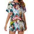 thumbnail image 7 of My Hero Academia Summer Home Suit For Womens Short-Sleeved Pajama Set 2pcs Loungewear Soft Sleepwear T-Shirts Tee Shirt Top And Short Sleeping Pants, 7 of 7