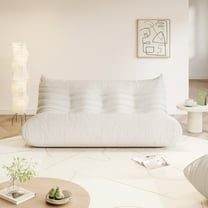 Gtilzria Lazy Sofa, Bean Bag Chair for Adults Floor Couch, Fireside Chair for Living Room, Bedroom, White