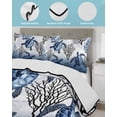thumbnail image 3 of Twin XL Quilt Bedding Set, Coastal Sea Turtles Reversible Summer Quilt 3 Pieces, Summer Coral Ocean Beach Gradient Blue Lightweight Bedspreads Coverlets with 2 Pillow Shams for All Seasons, 3 of 5
