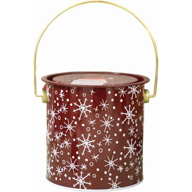 Tarro de galletas vintage navideño, tarros para la encimera de la cocina, tarro hermético, recipientes para galletas, lata con tapa para regalar, galletas grandes.
