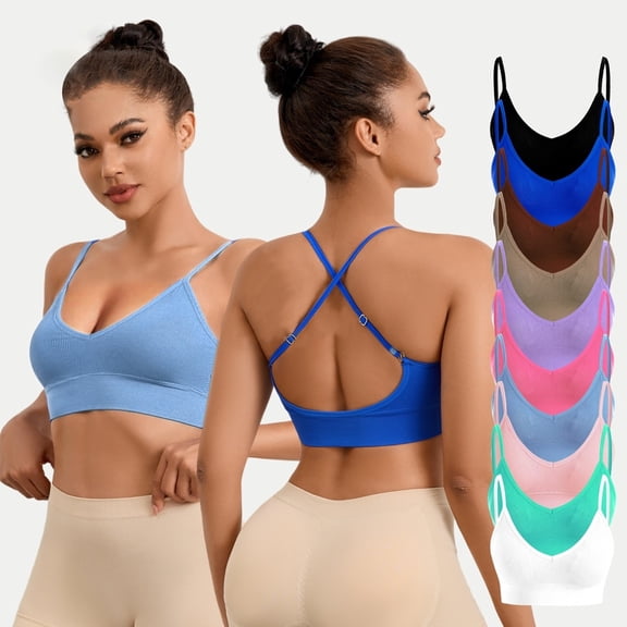 Wireless and Seamless Bra for Women JIANLAI Sports Bra for Women Plus Size Wireless Bras with Cooling Lift-Up Air Tech Mesh High Support Black