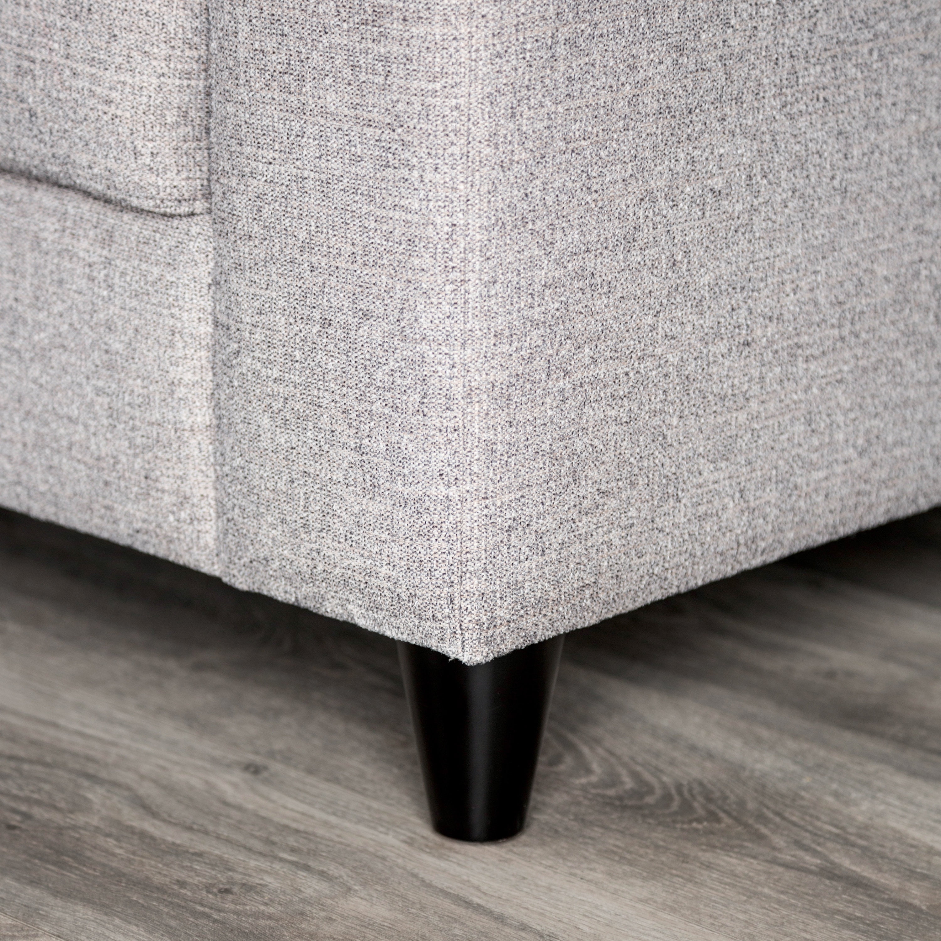 Furniture of America Hedric Modern Chenille Loveseat, Light Gray