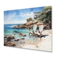 thumbnail image 2 of Designart "Beach Seaside Reflections Painting III" Nautical & Beach Metal Wall Art Prints, 2 of 5