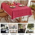 thumbnail image 3 of tablecloths Rectangular Rectangle Tablecloth Burlap Farmhouse Dining Table Cover Rustic Table Cloths Party Tablecloth Christmas Table Cloth (Rectangle/Oblong锛 x - Seats), 3 of 8